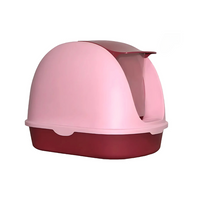 Thumbnail for Pado Portable Cat Litter Box 56*39*42cm-Pink