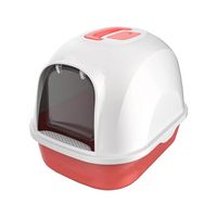 Thumbnail for Pado Hoodie Cat Litter Box 53*41*41cm-Red