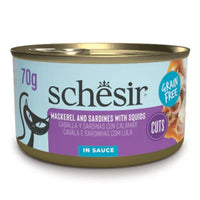 Thumbnail for Schesir Grill Wholefood Cat Can Mackerel And Sardines With Squid 70g [Min Order:12pcs]