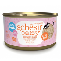 Thumbnail for Schesir Baby Kitten Wholefood - Chicken With Salmon 70g (Min Order- 12 Cans)
