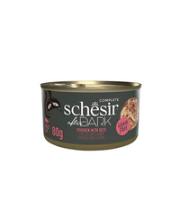 Thumbnail for Schesir After Dark Wholefood In Broth For Cat - Chicken With Beef 80g (Min Order- 12 Cans)