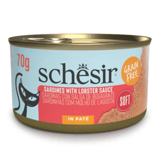 Schesir Grill Pate' Cat Can Sardines In Lobster Sauce 70g [Min Order:12pcs]