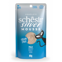 Thumbnail for Schesir Silver Mousse Senior Cat - Chicken 80g (Min Order- 12 Pouch)