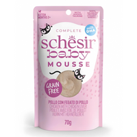 Thumbnail for Schesir Baby Mousse Kitten - Chicken With Chicken Liver 70g (Min Order- 12 Pouch)