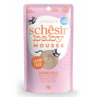 Thumbnail for Schesir Baby Mousse Kitten - Salmon And Chicken 70g (Min Order- 12 Pouch)