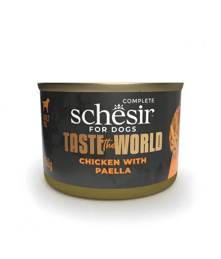 Schesir Taste The World Dog Wholefood - Chicken With Paella150g (Min Order- 8 Cans)