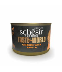 Thumbnail for Schesir Taste The World Dog Wholefood - Chicken With Paella150g (Min Order- 8 Cans)