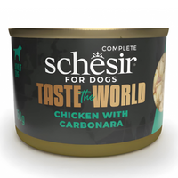 Thumbnail for Schesir Taste The World Dog Wholefood - Chicken With Carbonara150g (Min Order- 8 Cans)