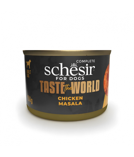 Schesir Taste The World Dog Wholefood - Chicken Masala 150g (Min Order-  8 Cans)