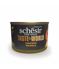 Thumbnail for Schesir Taste The World Dog Wholefood - Chicken Masala 150g (Min Order-  8 Cans)