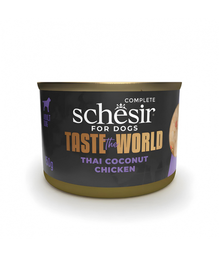 Schesir Taste The World Dog Wholefood - Thai Coconut Chicken 150g (Min Order- 8 Cans)