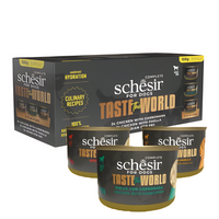 Thumbnail for Schesir Taste The World Dog Wholefood Variety Pack 900g (6x150g) - 3 Flavors ( 2 Cans Each Flavor)