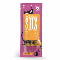 Schesir Stix Treat For Cat In Cream - Chicken 6x15g  (Min Order- 12 Pack)