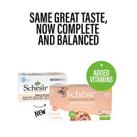 Thumbnail for Schesir Complete & Balanced Nutrition Wet Cat Food in Jelly Can[Multi pack]- Tuna With Salmon-(6X50g)