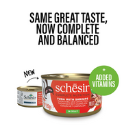 Thumbnail for Schesir Complete & Balanced Nutrition Wet Cat Food in Jelly Can- Tuna With Shrimp 85g [MOQ:12pcs]