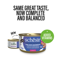 Thumbnail for Schesir Complete & Balanced Nutrition Wet Cat Food in Broth Can- Tuna With Whitebait 85g [MOQ:12pcs]