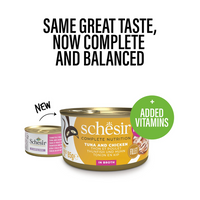 Thumbnail for Schesir Complete & Balanced Nutrition Wet Cat Food in Broth Can- Tuna With Chicken 85g [MOQ:12pcs]