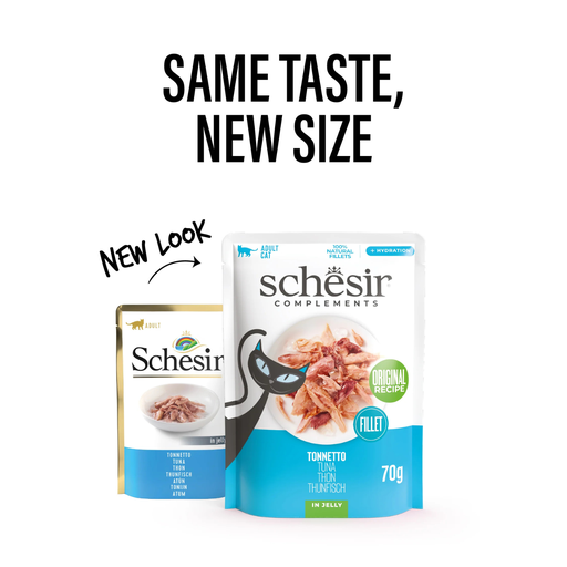 Schesir Complements Cat Wet Food  in Jelly Pouch- Tuna 70g [MOQ:12pcs]