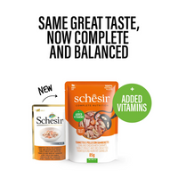 Thumbnail for Schesir Complete & Balanced Nutrition Wet Cat Food in Jelly Pouch- Tuna & Chicken With Shrimp 85g [MOQ:12pcs]