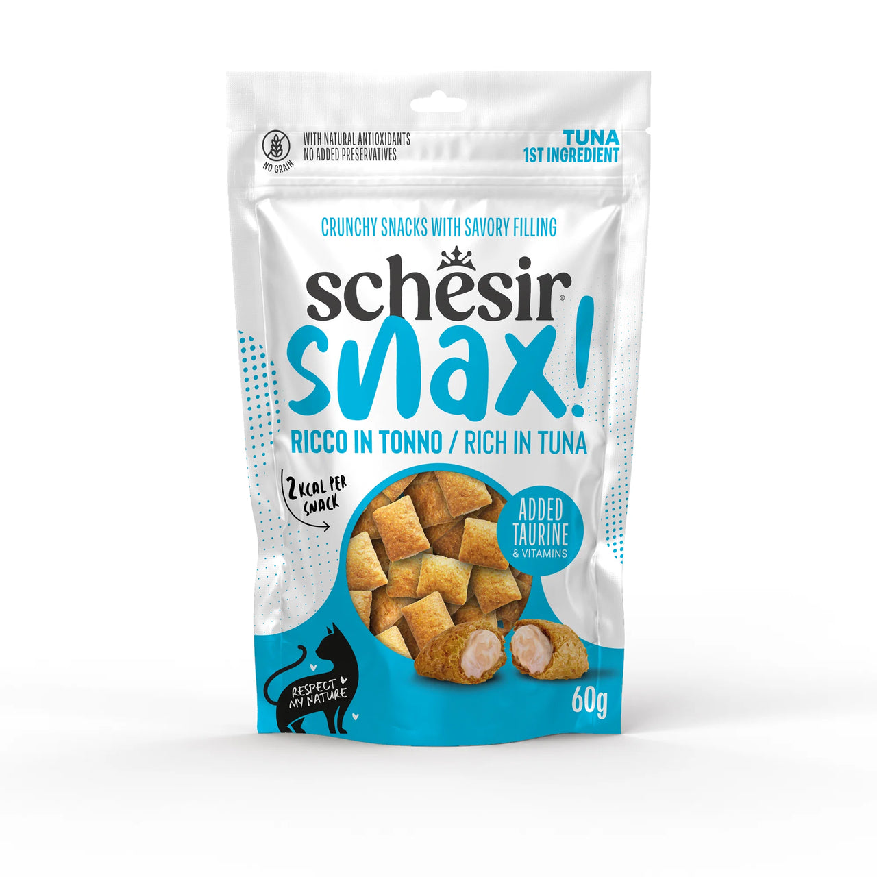 Schesir Snax! Crunchy & Creamy Cat Snack 60g-Tuna