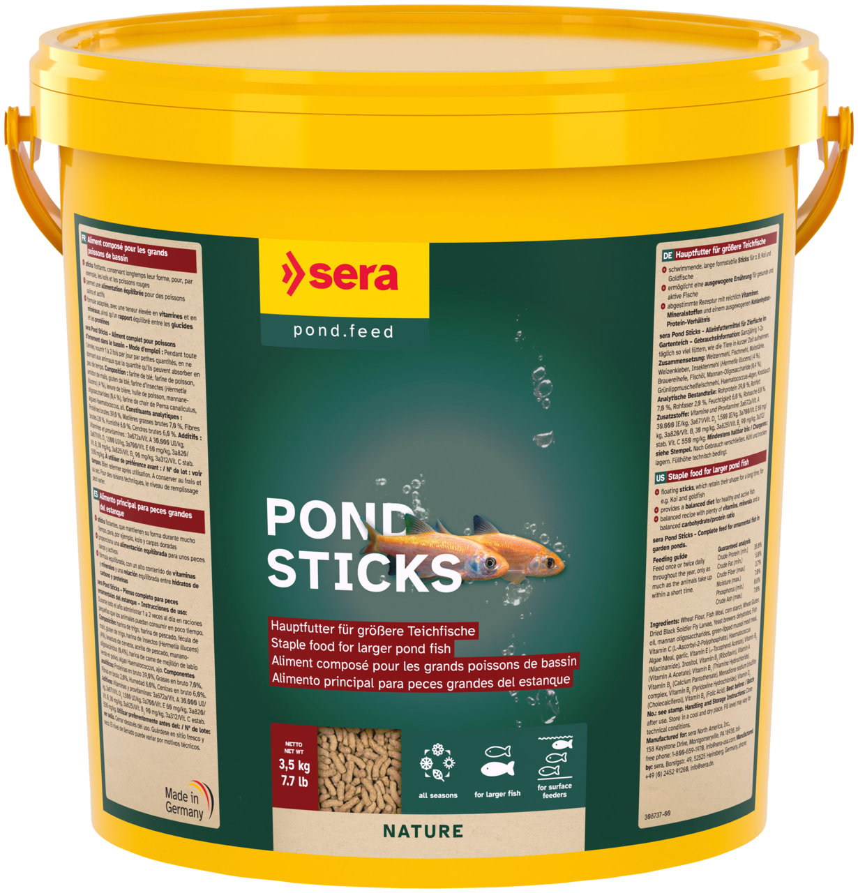 Sera Pond Granulate Nature[Volume - 20L]