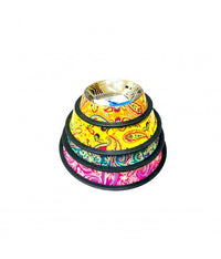 Thumbnail for Pado Antiskid Dog Bowl With Outside Flower Design[Capacity - 24oz]