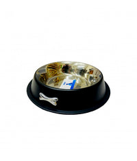 Pado Antiskid Dog Bowl With Color & Crome Pendent[Capacity - 16oz]