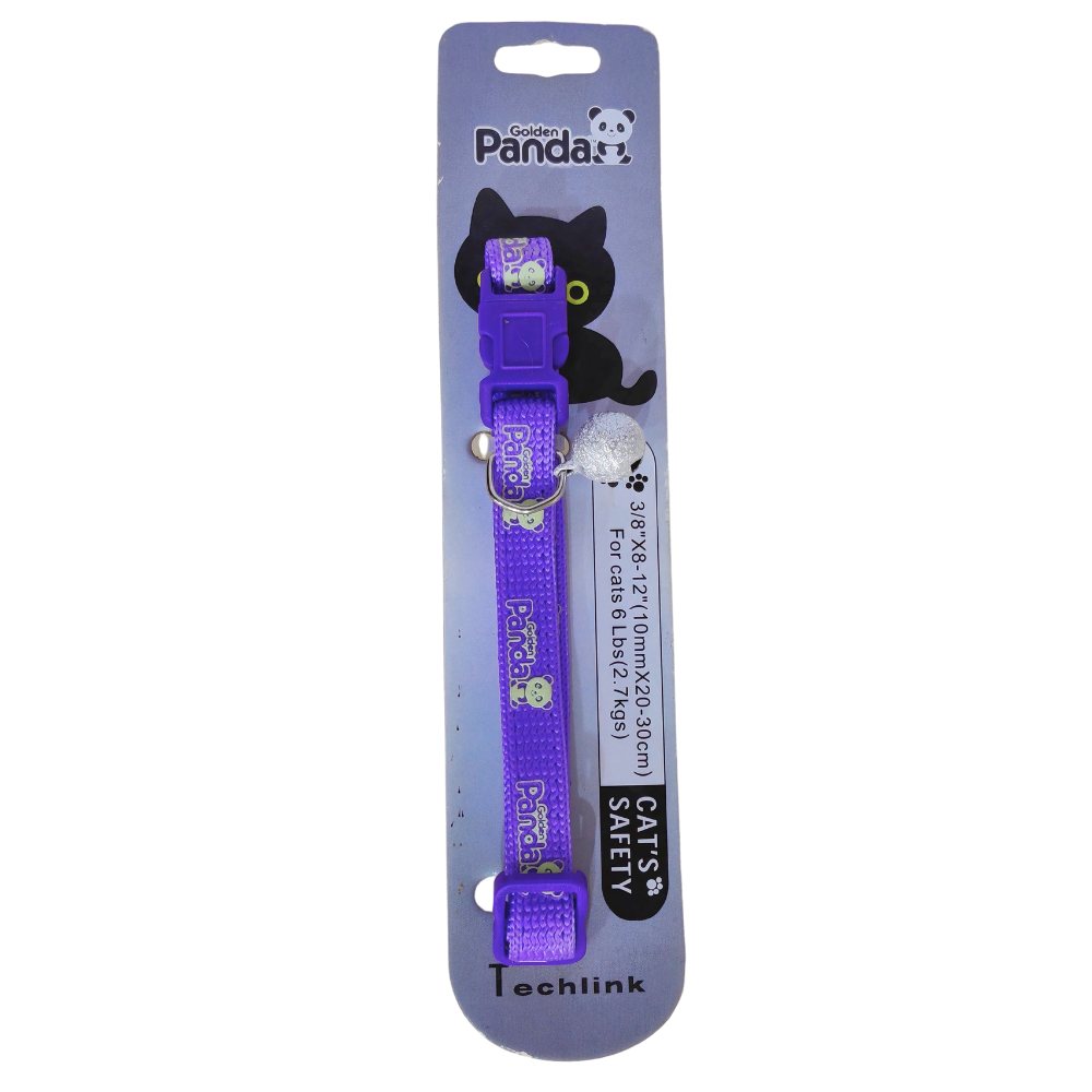 Golden Panda Night Glow Cat Collar 10mmx20-30cm