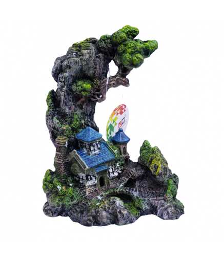 KW Zone Resin Ornament Aquarium Decoration U-09,  17x12x21cm