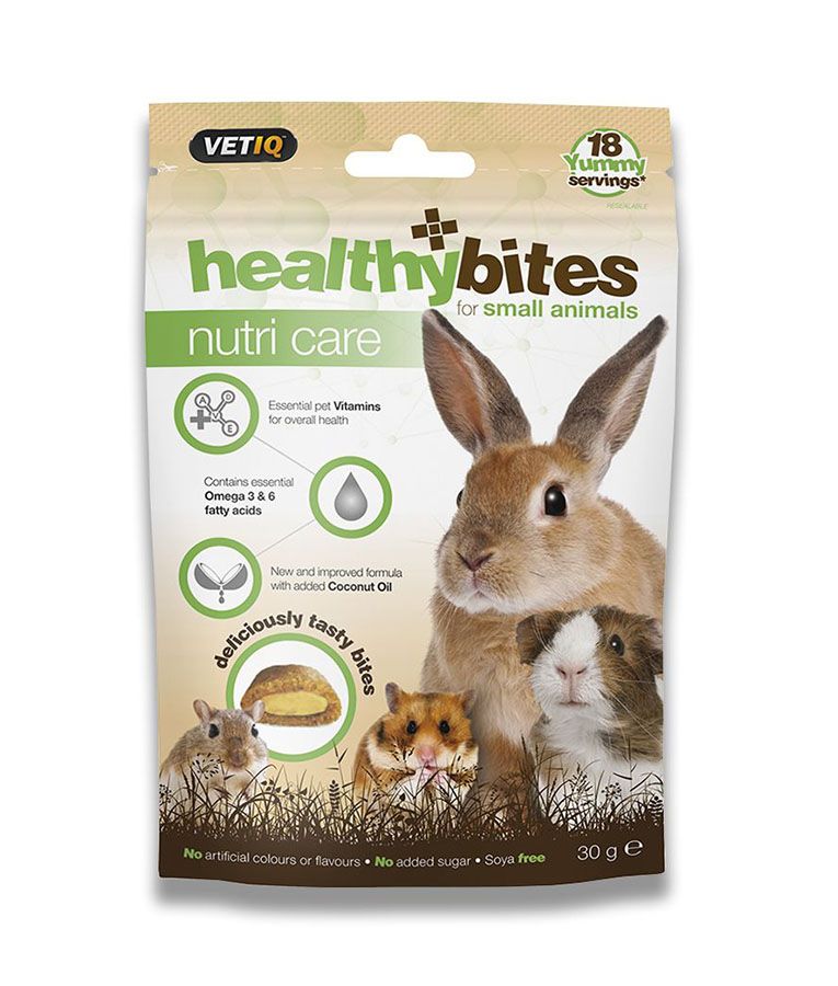 VetiQ Healthy Bites Nutri Care Small Animal Treats 30g - 30g