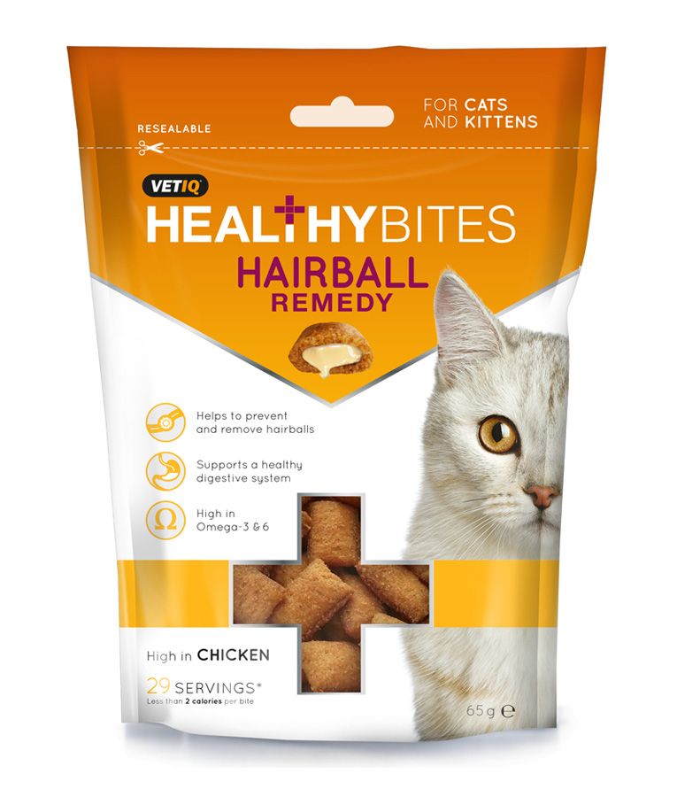Healthy Bites Hairball Remedy Cat & Kitten Treats 65g - 65G