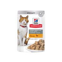 Thumbnail for Hill’s Science Plan Sterilised Cat Adult Cat Wet Food With Chicken Pouches (12x85g)