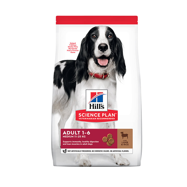 Hill’s Science Plan Medium Adult Dog Food With Lamb & Rice (14kg)