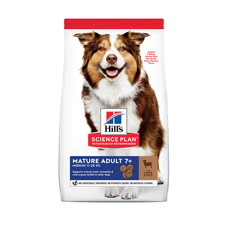 Hill’s Science Plan Medium Mature Adult 7+ Dog Food With Lamb&Rice (14kg)