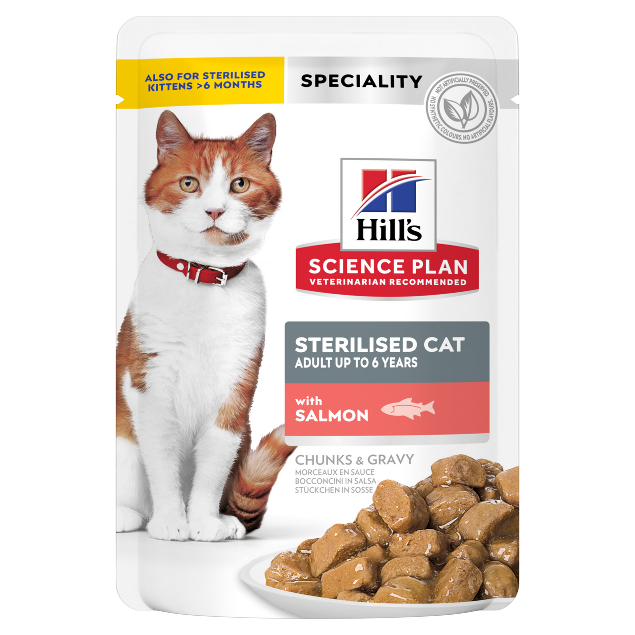Hill’s Science Plan Sterilised Cat Adult Cat Wet Food With Salmon Pouches (12x85g)
