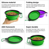 Thumbnail for Silicone folding bowl with 2 handle +1 metal hook L