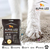 Alpha Leo Premium Bentonite Clumping Cat Litter - 5L - Lemon scent