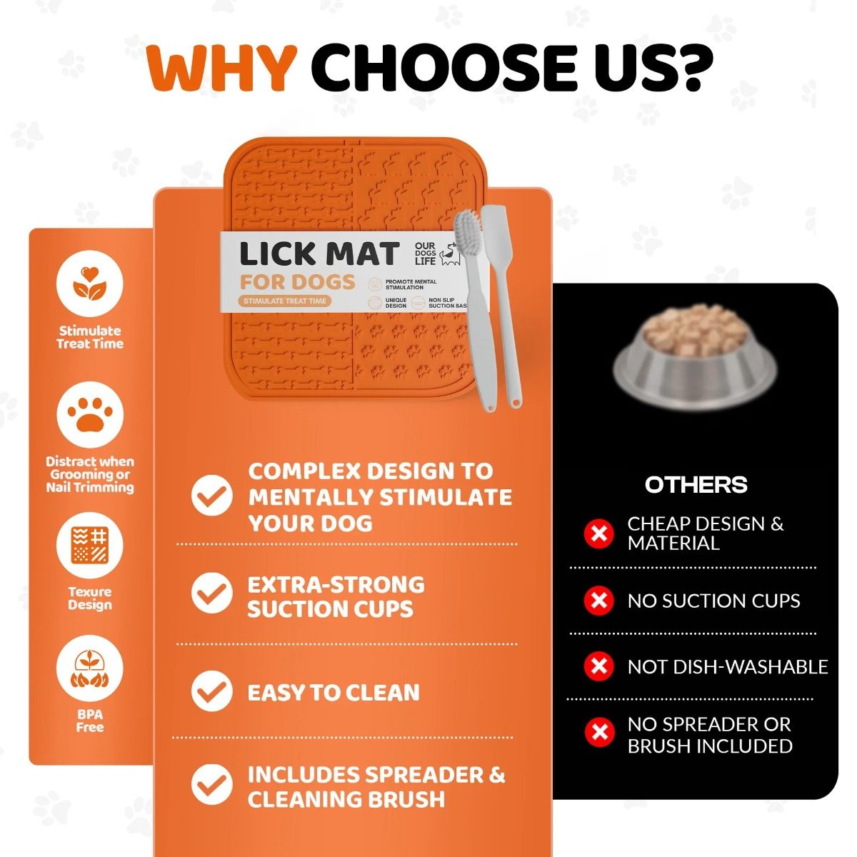 Dogslife Lick Mat with Brush & Spreader
