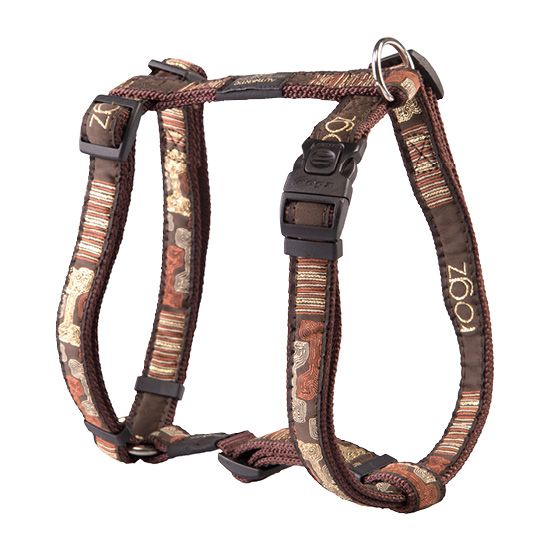 Rogz Mocha Bone Dog Harness - MOCHA BONE S