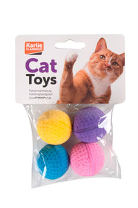 Thumbnail for Flamingo Lazio Sponge Ball Cat Toy 4pcs  - 4