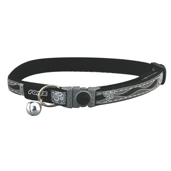 Rogz Night Cat Collar  - BLACK OS