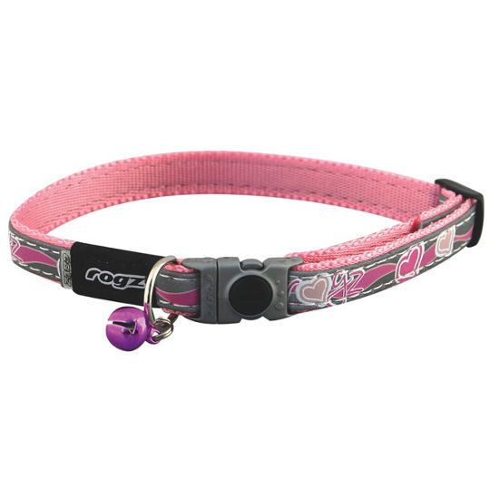 Rogz Night Cat Collar  - BLACK OS