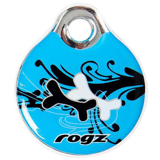 Rogz Turquoise Chrome ID Tag - TURQUOISECHROME L