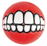 Thumbnail for Rogz Grinz Ball Dog Toy - RED M