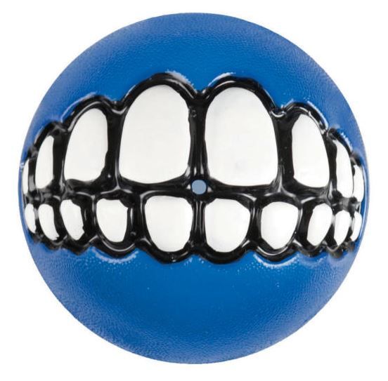 Rogz Grinz Ball Dog Toy - BLUE L