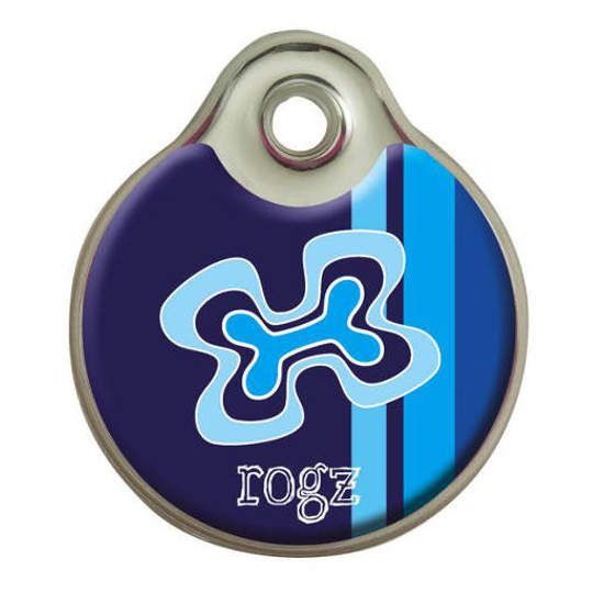 Rogz Indigo Bone ID Tag - INDIGO BONE L
