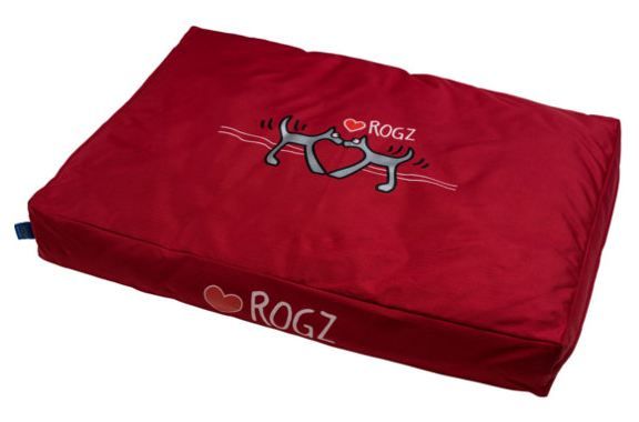 Rogz Flat Pod Red Heart Dog Bed - RED HEART XL