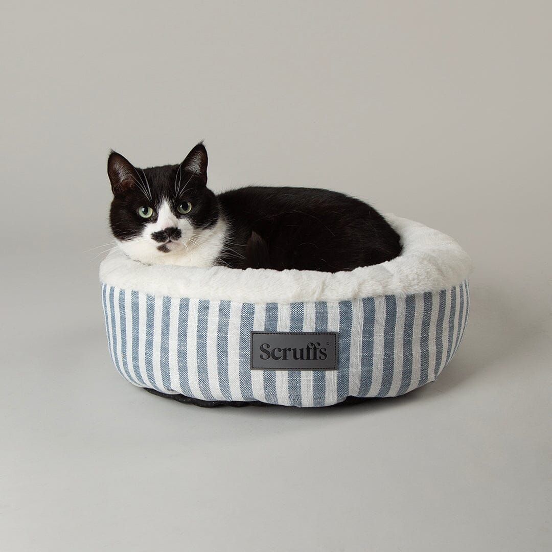 Scruffs Coastal Cat Bed - Blue Small