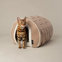 Scruffs Stockholm Felt Cave Cat Bed - Tan 43cm