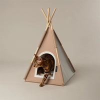 Scruffs Stockholm Felt TeePee Cat Bed - Tan
